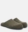 Rick Owens Granola Slides In Green