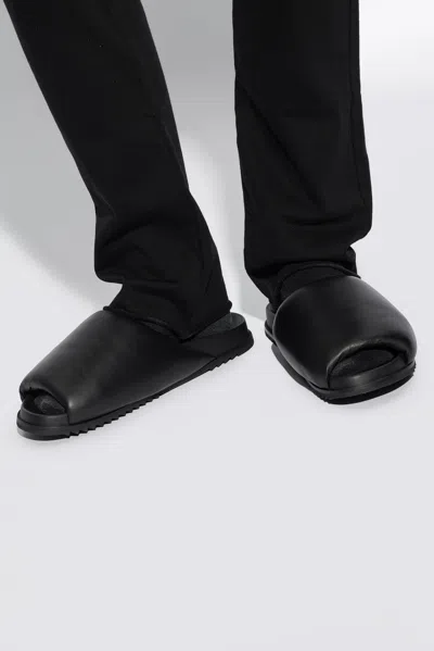 Rick Owens Granolas Padded Slides In Black