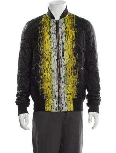 Pre-owned Rick Owens Graphic Print Bomber Jacket In Multi