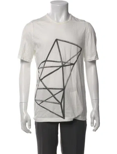 Pre-owned Rick Owens Graphic Print Crew Neck T-shirt In Multi