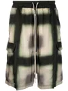 Rick Owens Check Drop-crotch Shorts In Black