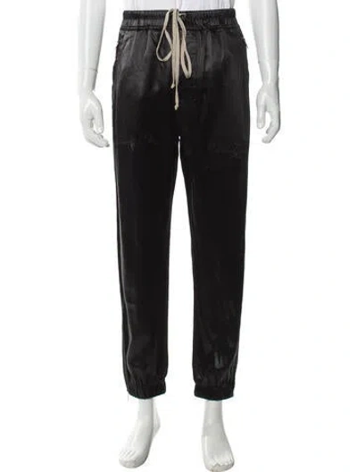 Pre-owned Rick Owens Graphic Print Joggers In Black