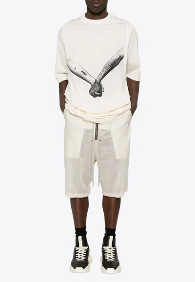Rick Owens Graphic Print T-shirt In Neutral