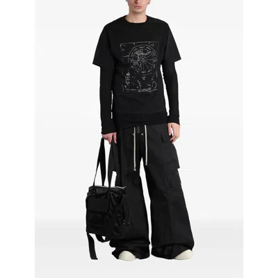 Rick Owens Graphic Short-sleeve T-shirt In Black