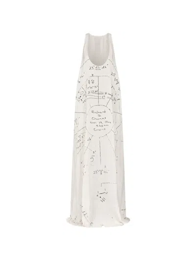 Rick Owens Graphic-print Sleeveless Dress In White