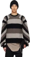 Rick Owens Gray & Black Concordians Pitti Sweater
