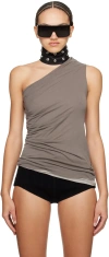 Rick Owens Gray Athena Tank Top In 34 Dust