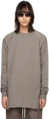 Rick Owens Gray Baseball Sweatshirt In 34 Dust