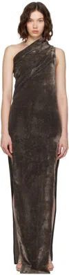 Rick Owens Gray Concordians Athena Arrowhead Maxi Dress