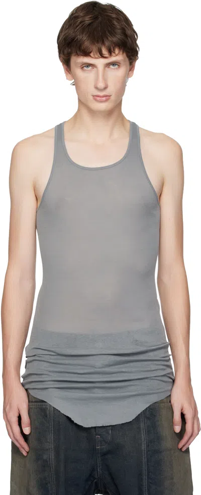 Rick Owens Gray Concordians Basic Rib Tank Top