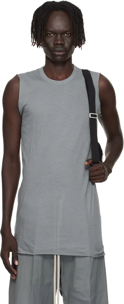 Rick Owens Gray Concordians Basic Sl Tank Top In Blue