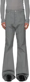 Rick Owens Gray Concordians Bolan Bootcut Trousers In Gray