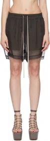 Rick Owens Gray Concordians Boxers In Brown