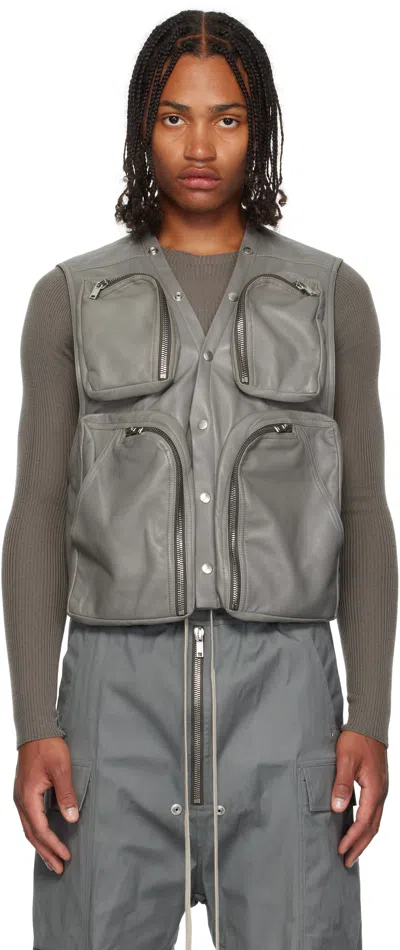 Rick Owens Gray Concordians Cargo Vest