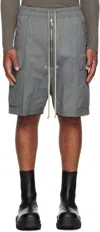 Rick Owens Gray Concordians Cargobela Cargo Shorts In Gray