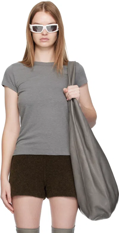 Rick Owens Gray Concordians Cropped Level T-shirt