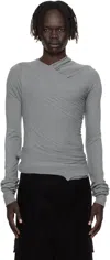 Rick Owens Gray Concordians Hollywood Banana Ls T-shirt In Gray