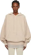 Rick Owens Gray Concordians Hun Hoodie In Neutral
