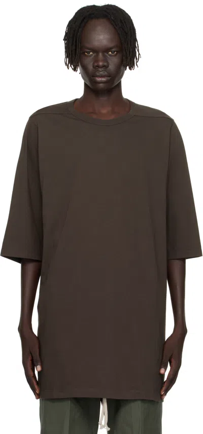 Rick Owens Gray Concordians Jumbo T-shirt In Brown
