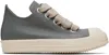 Rick Owens Gray Concordians Jumbolace Low Sneaks Sneakers In Gray