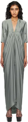 Rick Owens Gray Concordians Kite Maxi Dress In Gray