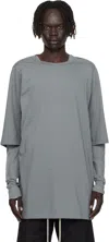 Rick Owens Gray Concordians Level Ls T-shirt In Gray