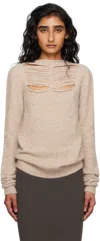 Rick Owens Gray Concordians Ls Sweater