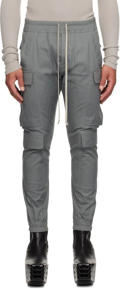 Rick Owens Gray Concordians Mastodon Megacargo Cargo Pants