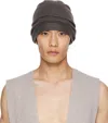 Rick Owens Gray Concordians Medium Beanie In Brown