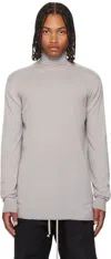 Rick Owens Gray Concordians Oversized Turtle Sweater In Gray