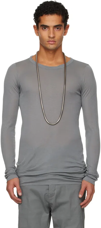 Rick Owens Gray Concordians Rib Ls T-shirt