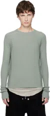 Rick Owens Gray Concordians Ribbed Geo Sweater In Gray