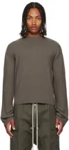 Rick Owens Gray Concordians Round Neck Sweater In Sand