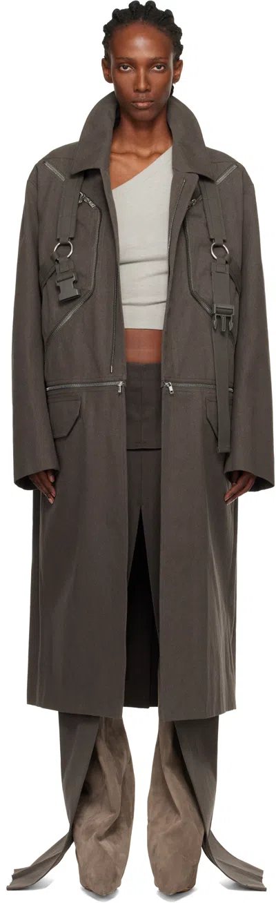 Rick Owens Gray Concordians Runway Blixa Jumbo Mac Coat