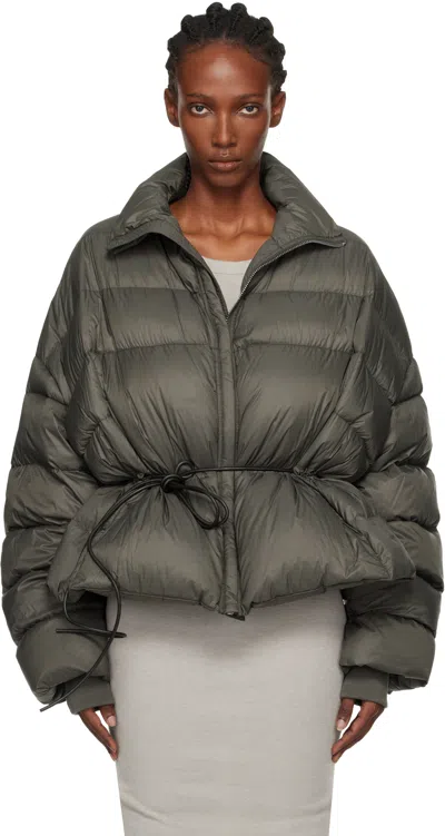 Rick Owens Gray Concordians Sail Down Jacket In Brown