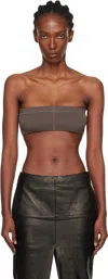 Rick Owens Gray Concordians Slim Bandeau Top In Gray