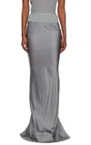 Rick Owens Gray Concordians Slim Coda Maxi Skirt In Gray