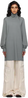 Rick Owens Gray Concordians Surf Turtleneck In Gray