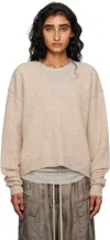 Rick Owens Gray Concordians Tommy V-neck Sweater In Brown