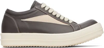 Rick Owens Gray Concordians Vintage Sneaks Sneakers In Green