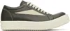 Rick Owens Women Black Low Top Sneakers With Contrasting Stitching In Leather Woman