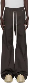 Rick Owens Gray Concordians Wide Bela Trousers In Brown