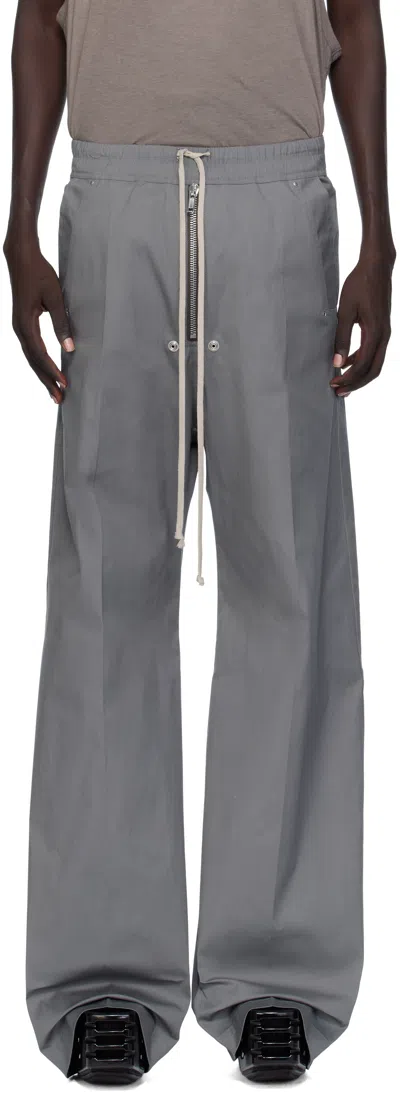 Rick Owens Gray Concordians Wide Bela Trousers In Multi