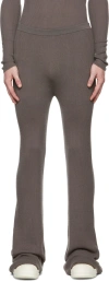 Rick Owens Gray Flared Lounge Pants In 34 Dust