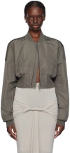 RICK OWENS GRAY FLIGHT BOMBER JACKET