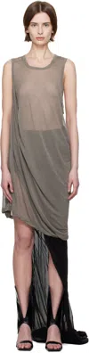 Rick Owens Gray Hollywood Anthem Tank Top In 34 Dust