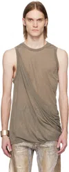 Rick Owens Gray Hollywood Anthem Tank Top In 34 Dust