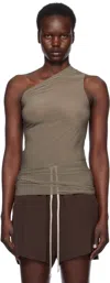 Rick Owens Gray Hollywood Athena Tank Top In 34 Dust