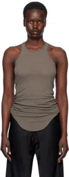 Rick Owens Gray Hollywood Basic Rib Tank Top In 34 Dust
