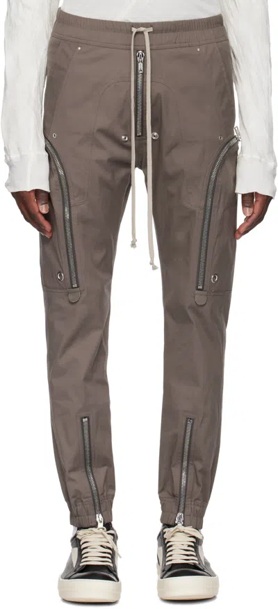 Rick Owens Gray Hollywood Bauhaus Cargo Pants In 34 Dust